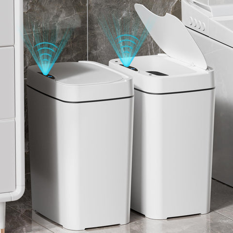 Vanpopubs automatic trash can with sensor opens lid for hands-free use.