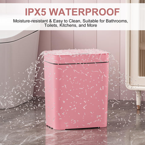 Vanpopubs IPX5 waterproof trash bin for bathroom or kitchen use