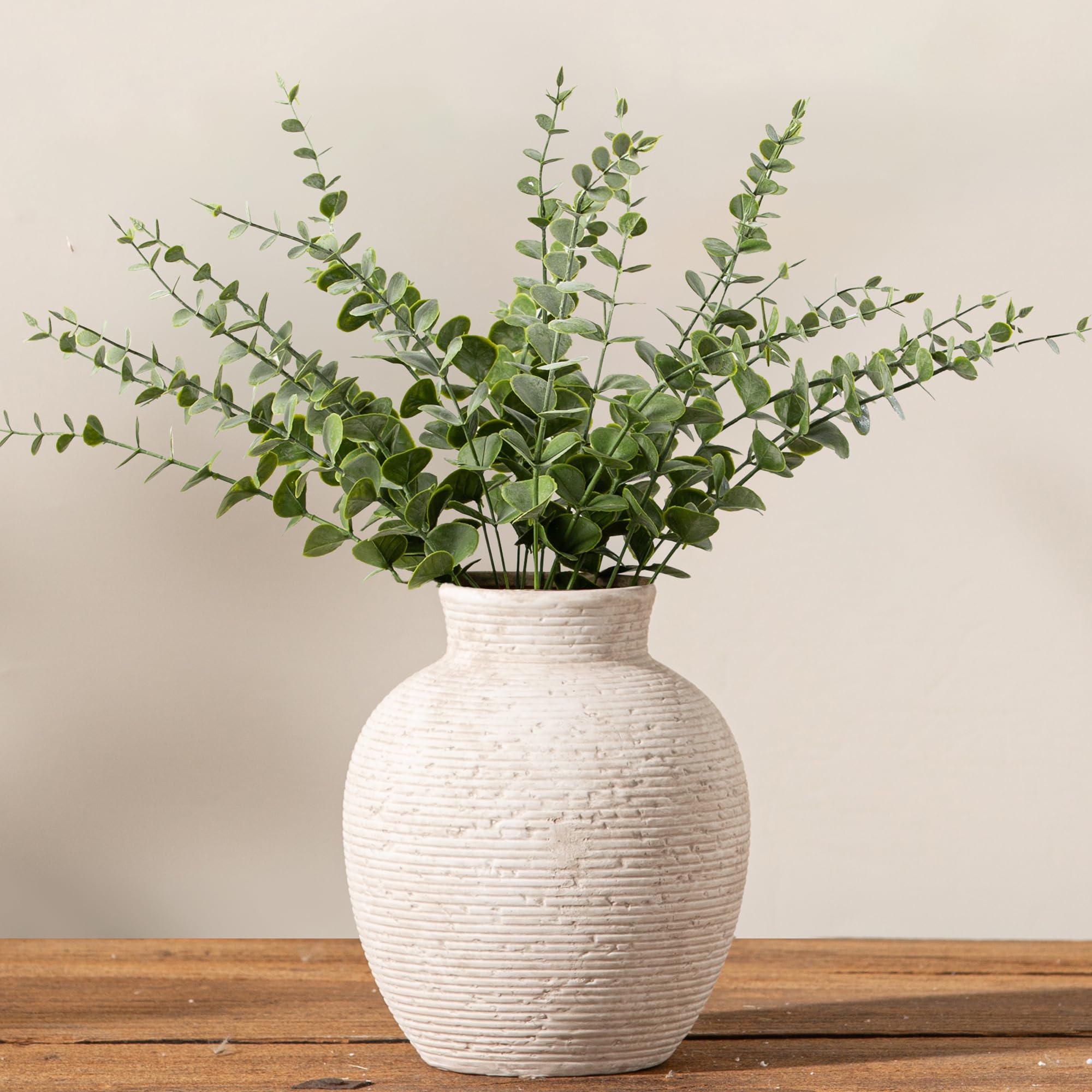 Vanselia ceramic flower vase 6-inch, ideal centerpiece for fresh or artificial blooms