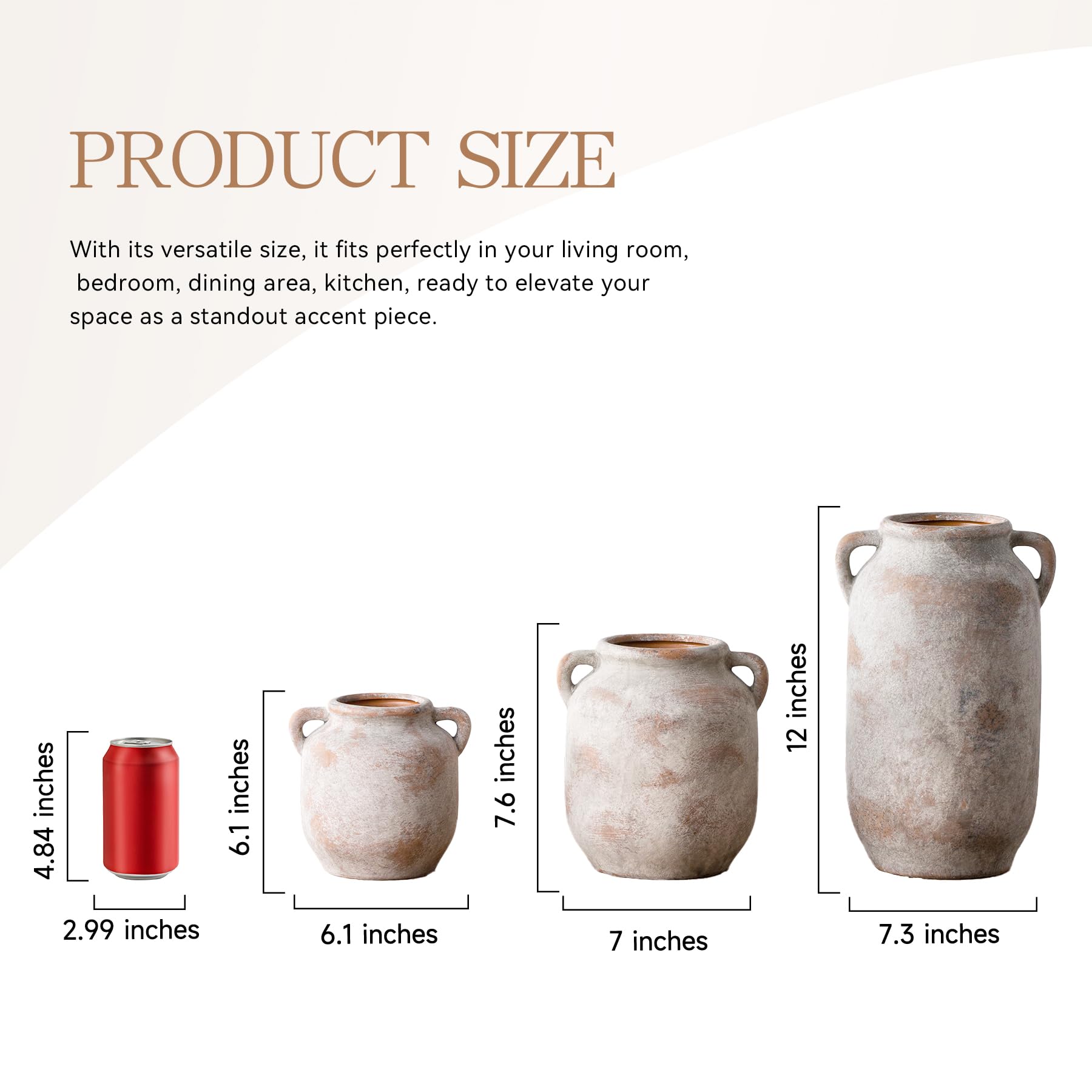 Vanselia ceramic flower vase texture detail highlights handcrafted charm for rustic or modern decor.