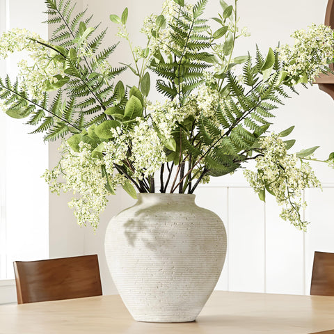Vanselia large vase pairs with dried botanicals or pampas grass.