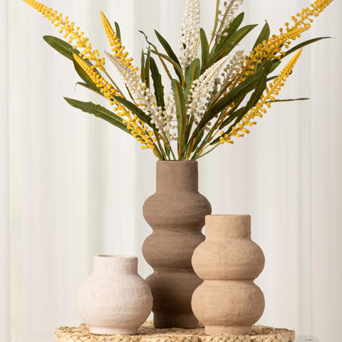 Vanselia ceramic vases suit dried florals and greens