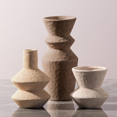 Vanselia ceramic vase set large, versatile centerpiece for modern living spaces