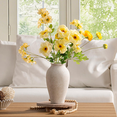 Vanselia vase in living room center, tall 11-inch display