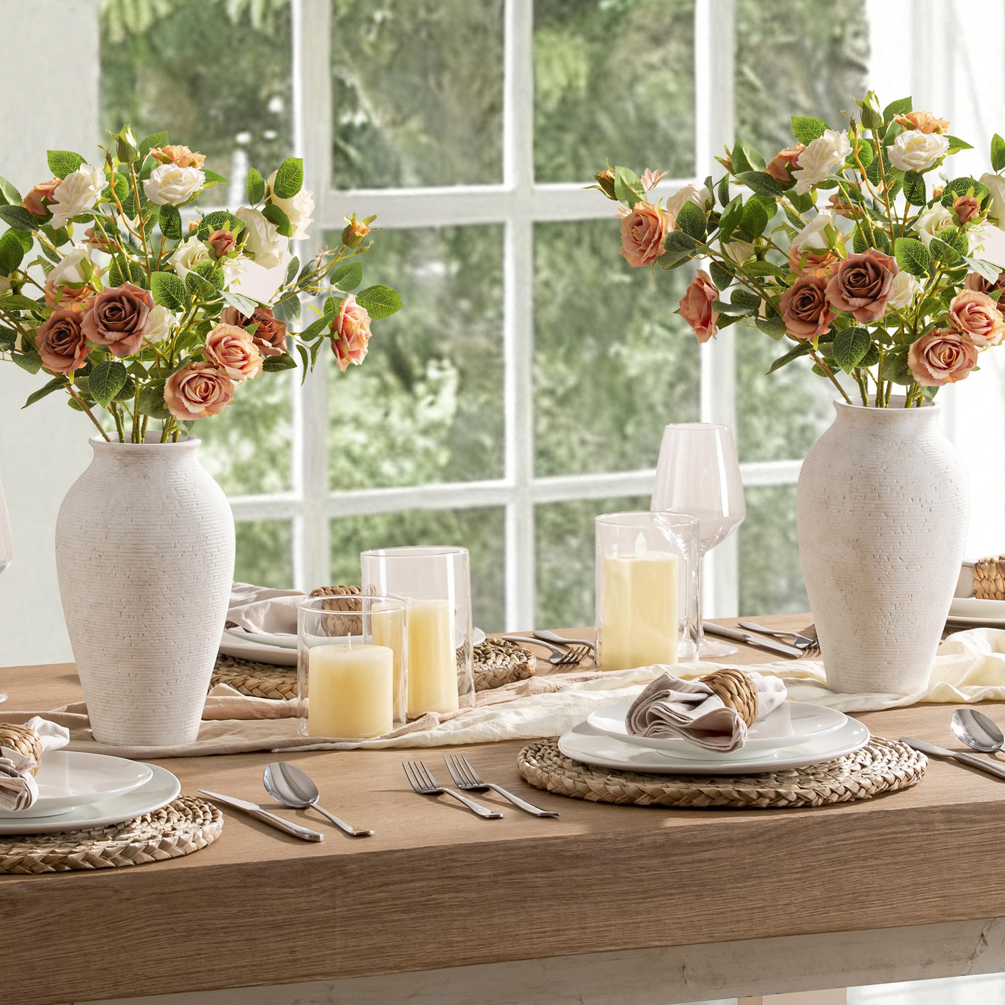 Vanselia vase waterproof interior supports fresh or faux arrangements