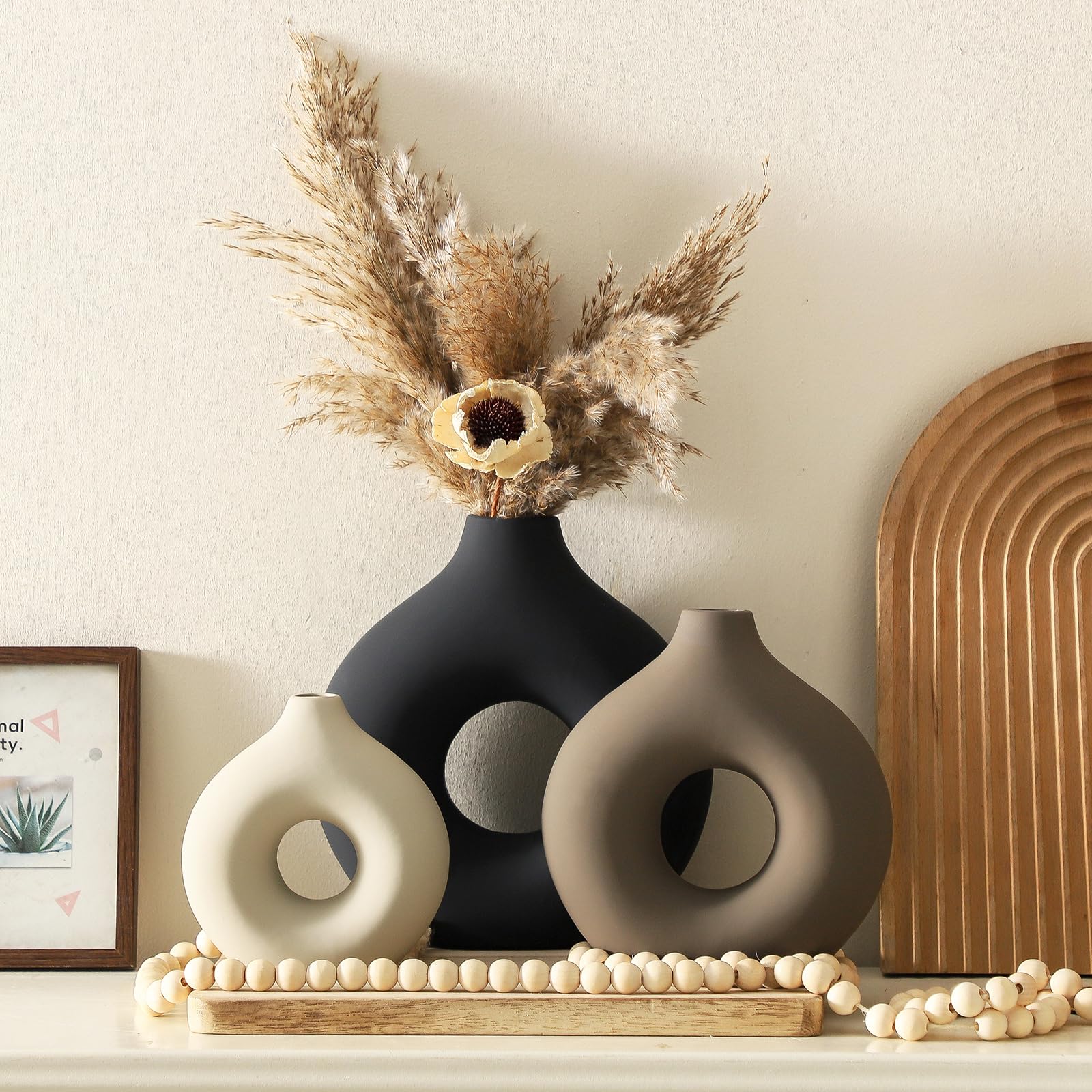 Vanselia waterproof interior vase supports fresh or faux stems.