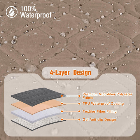 VANSOFY furniture protector shields against slobber and spills.