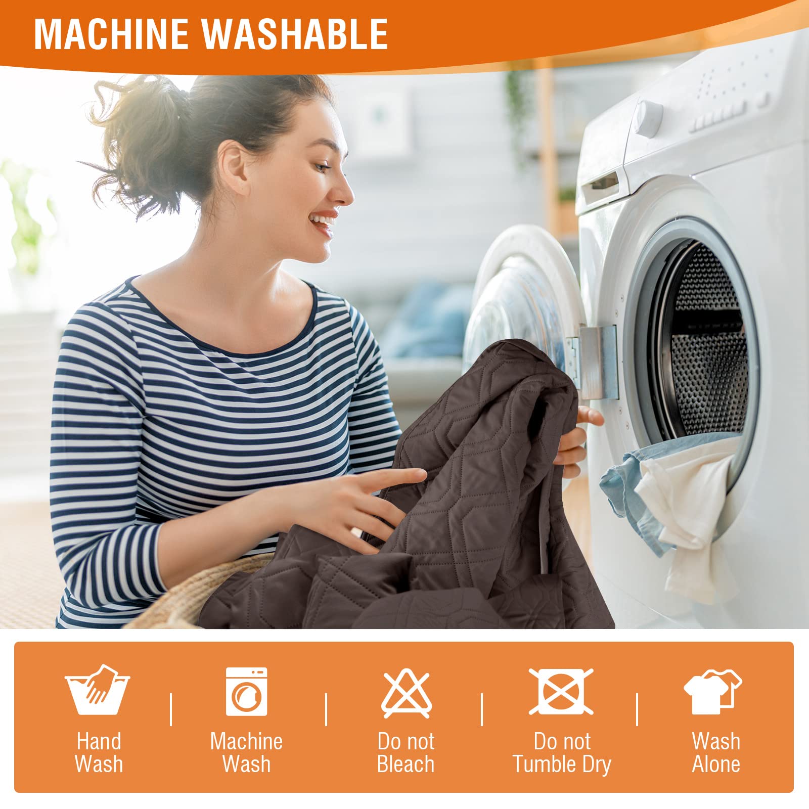 VANSOFY easy-care fabric is machine washable for quick cleanup.