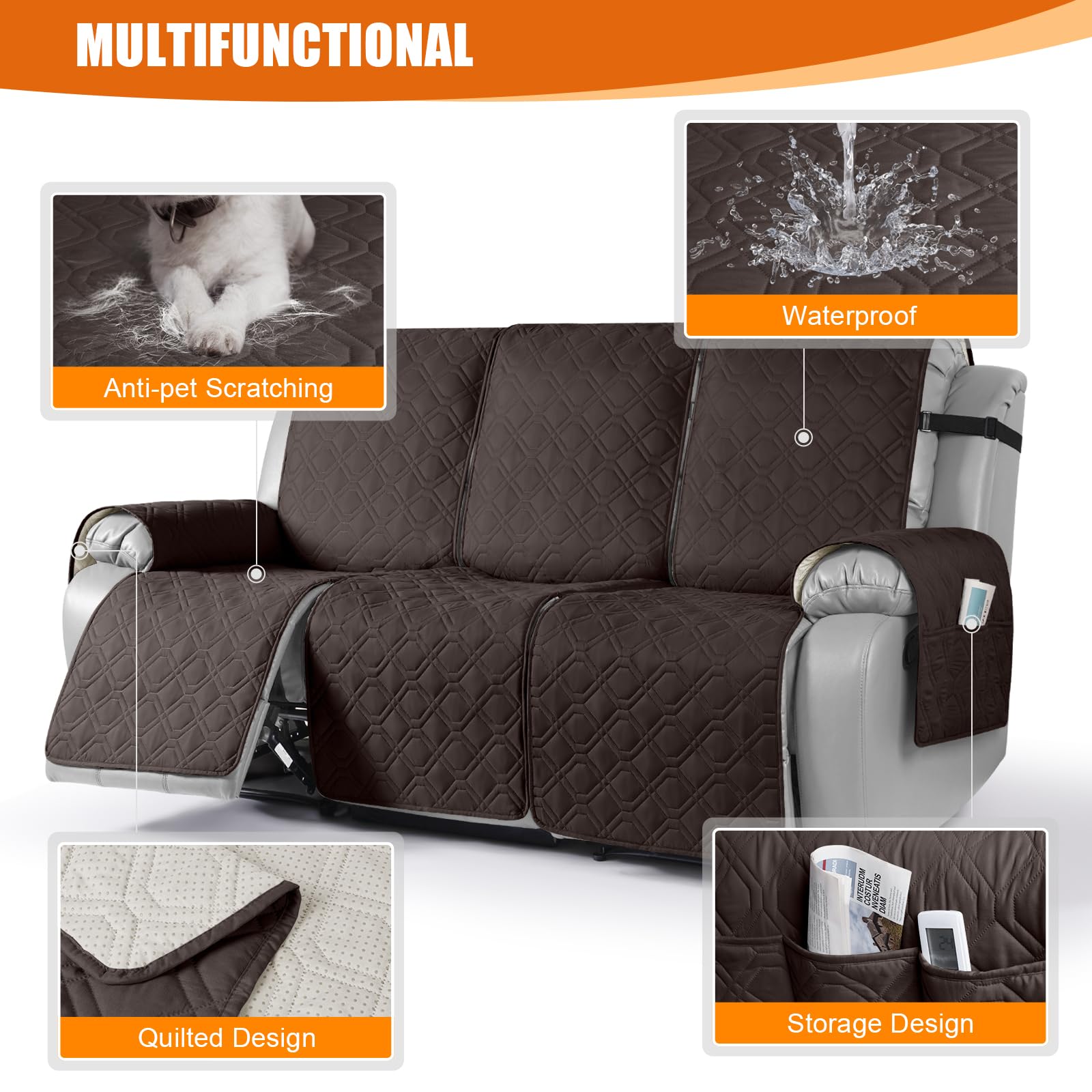 VANSOFY pet-friendly recliner protection keeps furniture looking fresh.