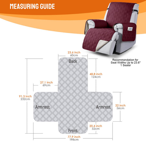 VANSOFY anti-slip back helps keep the cover in place on leather chairs.