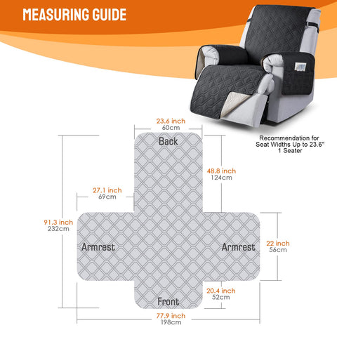 VANSOFY recliner cover anti-slip back design keeps it in place