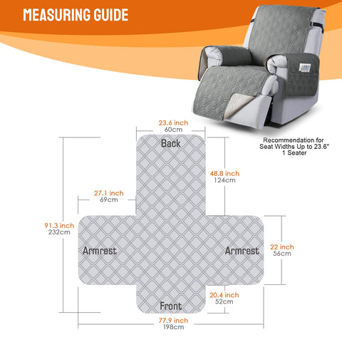 VANSOFY recliner cover anti-slip back keeps the cover securely in place.