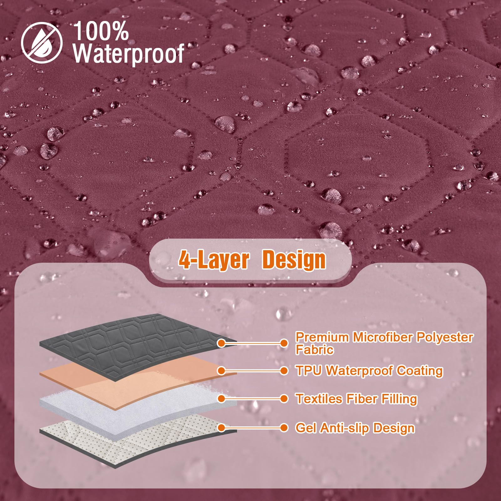 VANSOFY recliner cover is machine washable for quick maintenance.