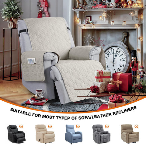 VANSOFY recliner cover pocket storage holds remotes and phones.