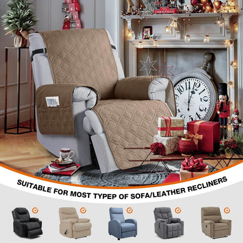 VANSOFY recliner cover pocket storage keeps remotes and phones handy.