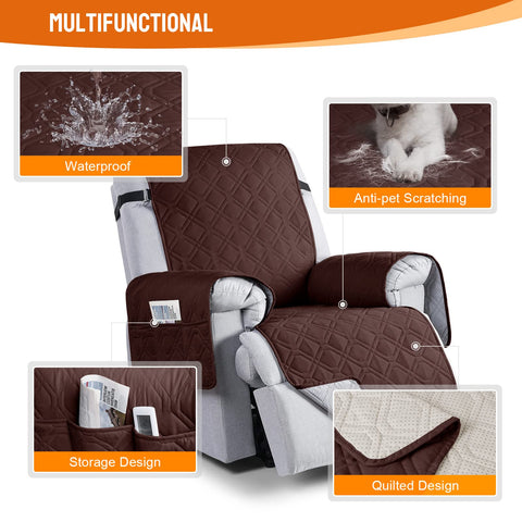 VANSOFY recliner cover scratch-resistant fabric supports pets' claws.