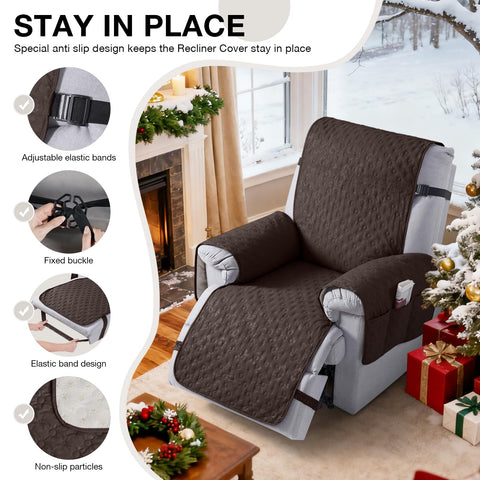 VANSOFY recliner cover storage pockets offer convenient organization.