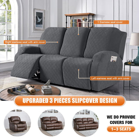 VANSOFY recliner cover with pockets adds convenient storage.