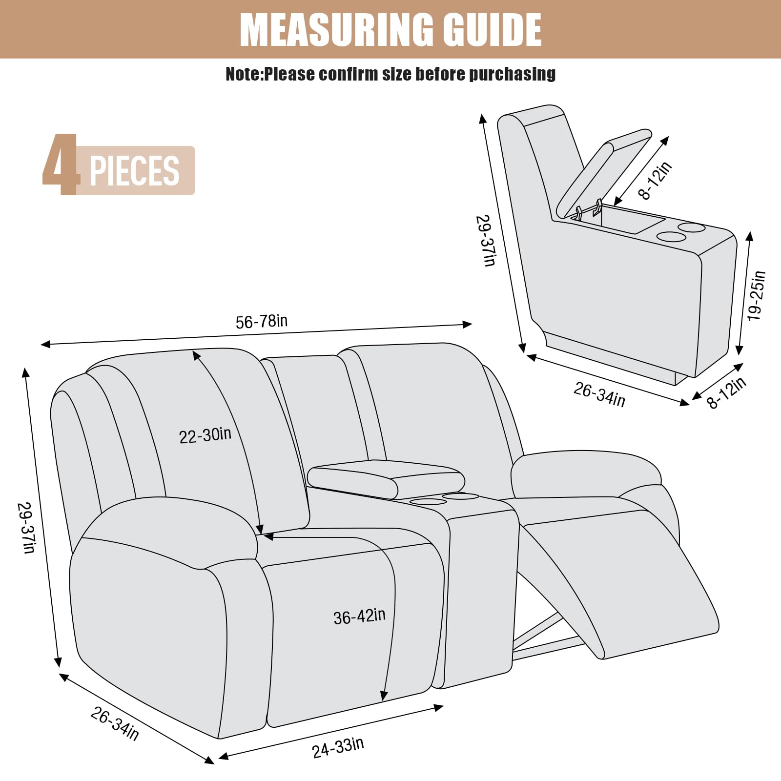 VANSOFY cover shows side pockets for remotes and phones