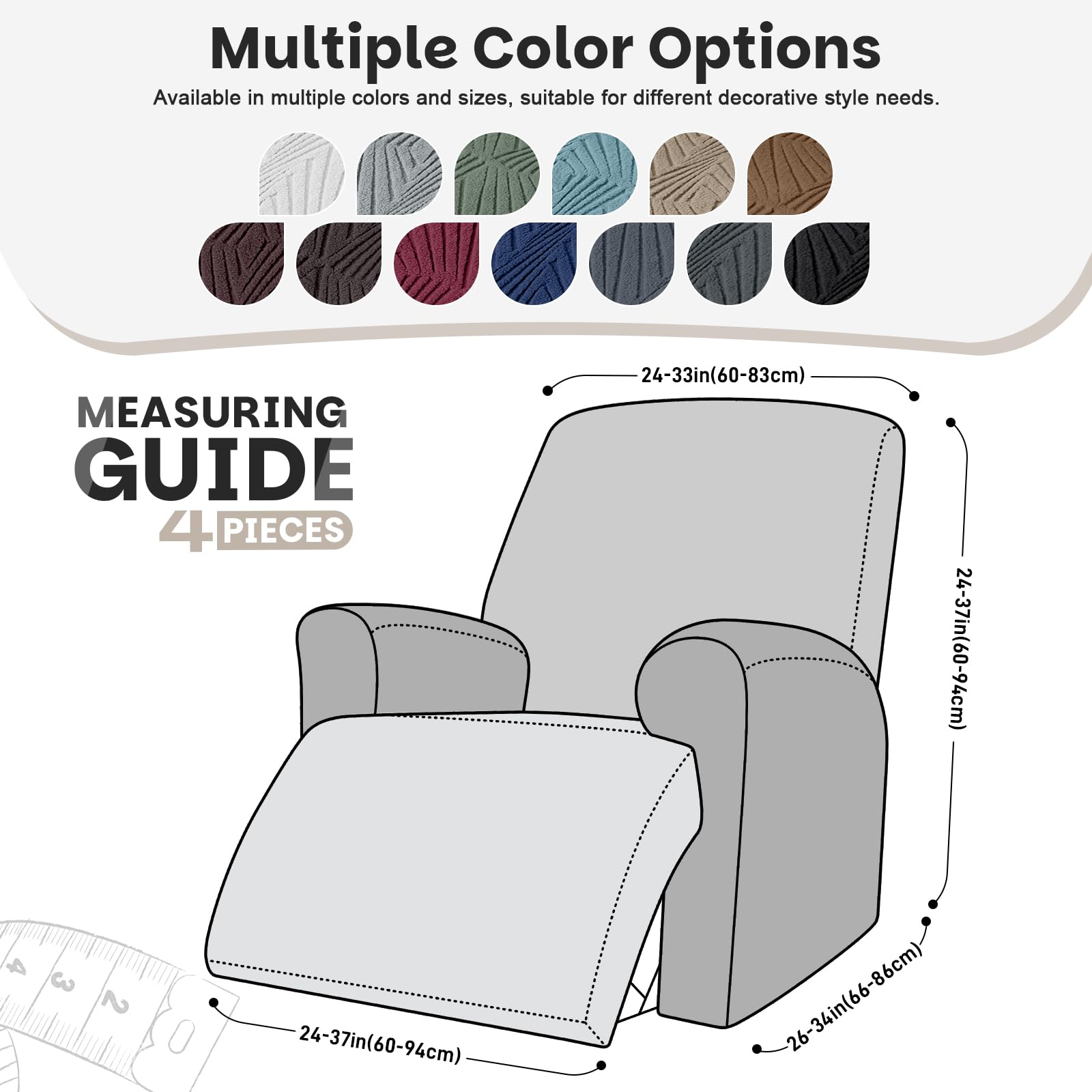 Close-up of premium stretch fabric adapting to recliner contours.