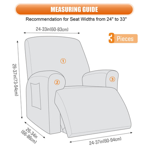 VANSOFY stretch fabric recliner cover adapts to contours for a snug look.