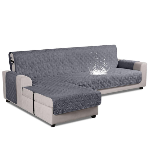 VANSOFY upgraded sectional couch cover on an L-shaped sofa stays securely in place