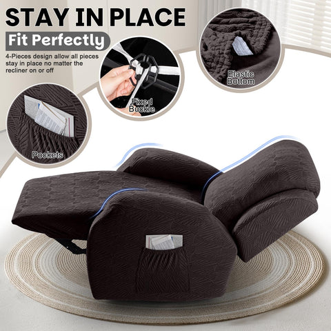 VANSOFY armrest cover with handle hole offers easy access while guarding upholstery.