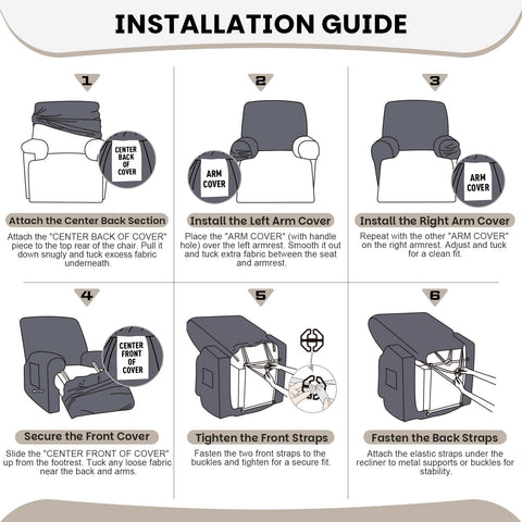 VANSOFY recliner cover is simple to clean with hand or machine washing.