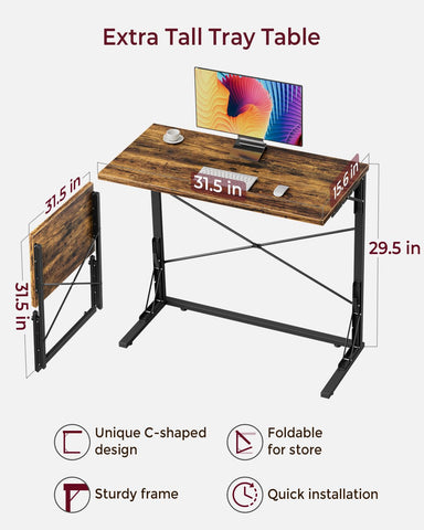 Vantic folding desk stored behind a door for compact spaces.