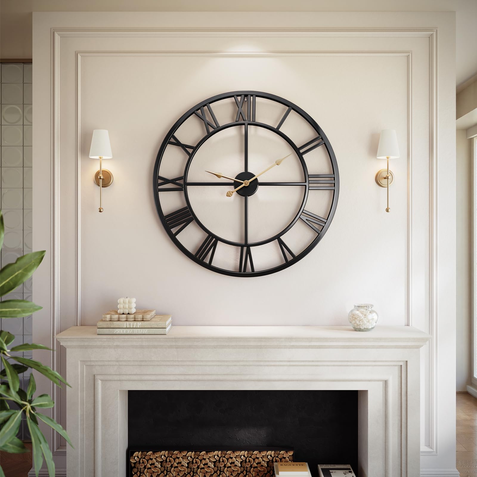 Vantic 32-inch wall clock face with Roman numerals for easy readability