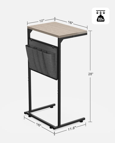 Vantic C Shaped End Table lightweight and easy to move.