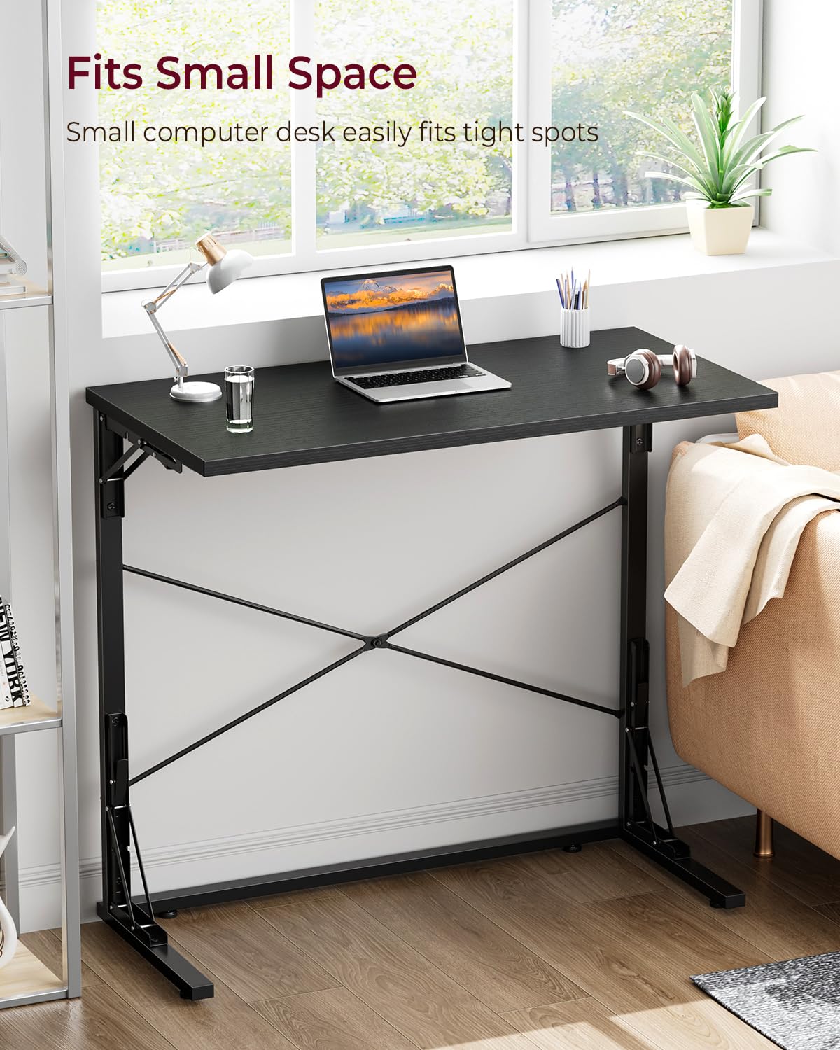Vantic compact storage design stores behind a door or under bed.