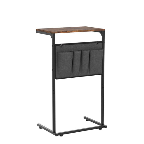 Vantic end table in rustic brown finish adding warm room accents