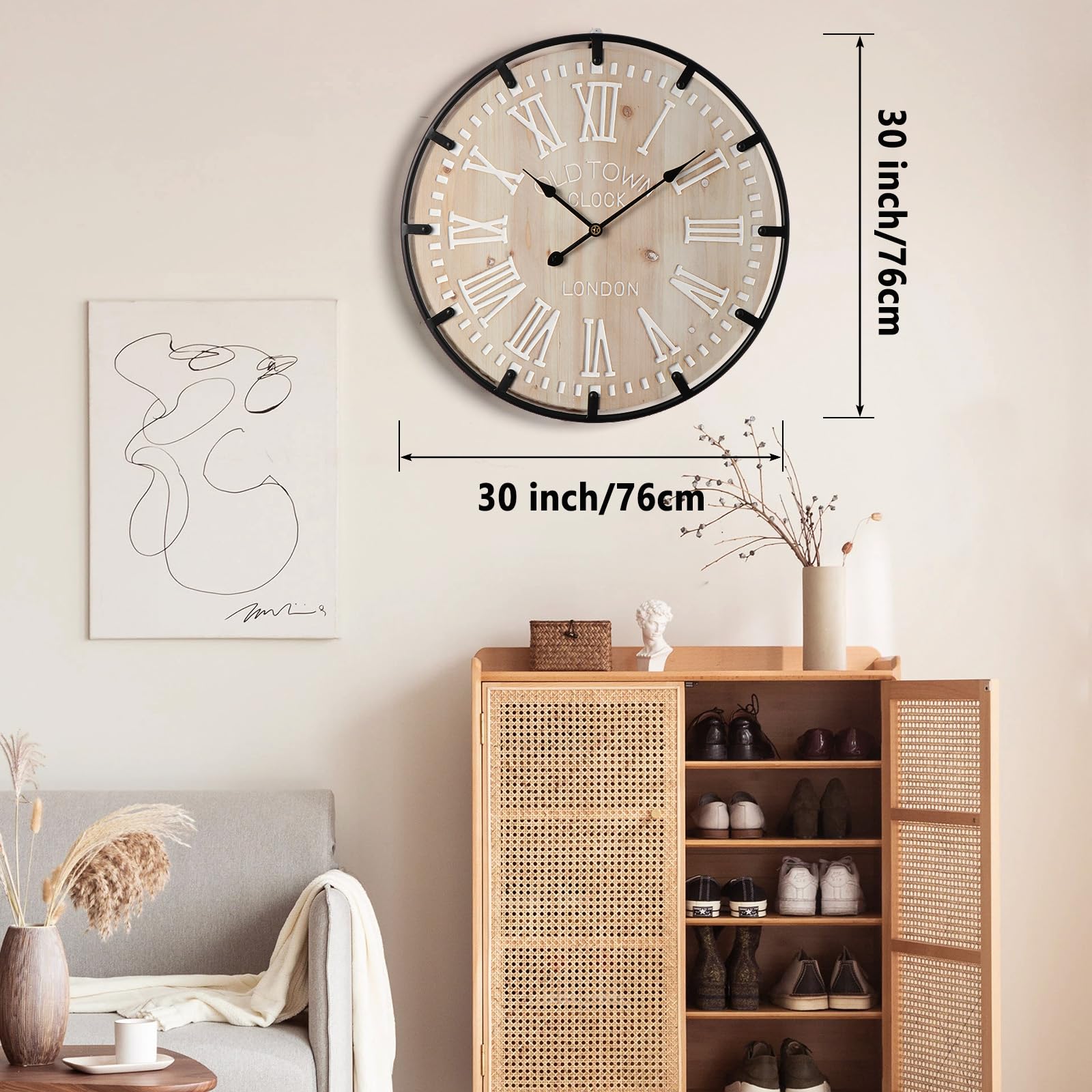 Vantic Farmhouse Clock makes a thoughtful housewarming gift or holiday present.