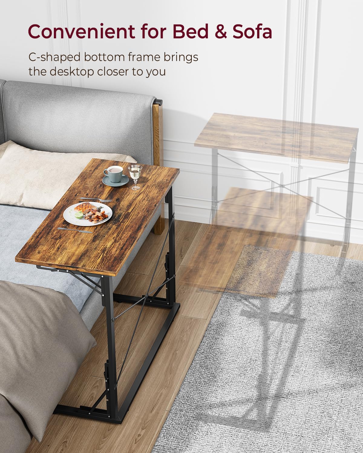 Vantic portable folding desk is lightweight for room-to-room use.