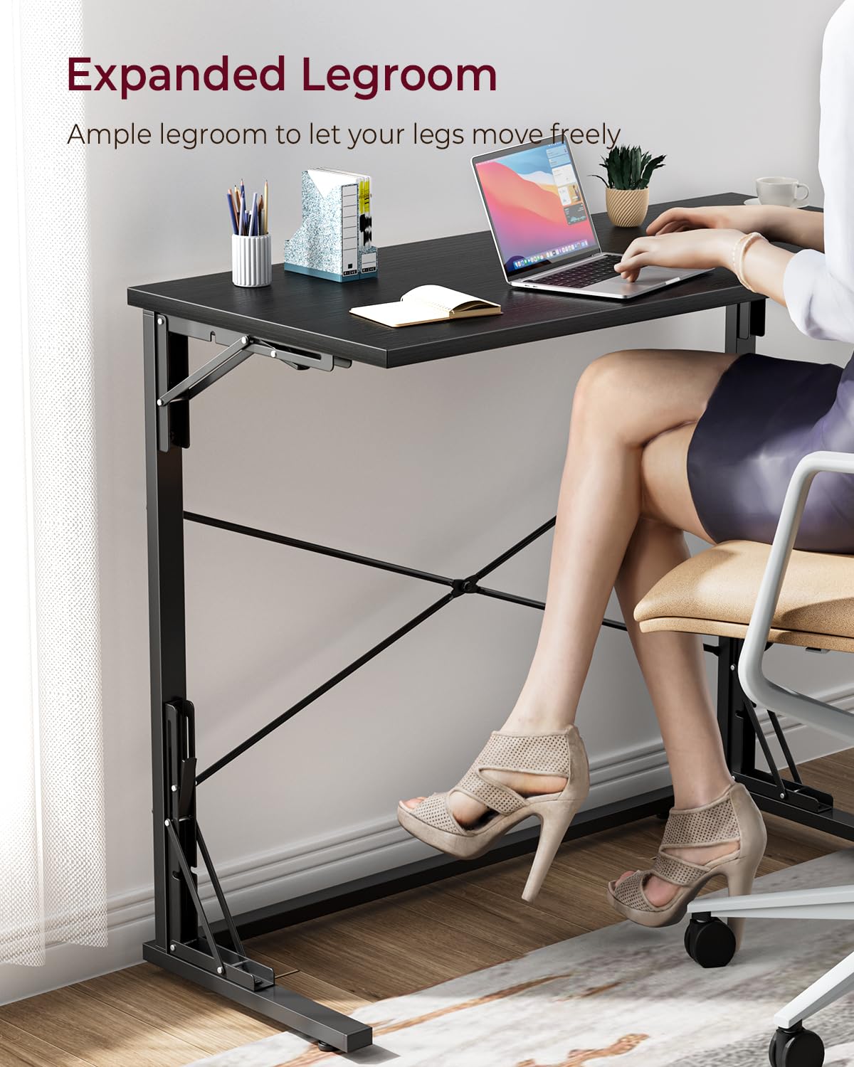 Vantic large work surface fits laptop, notebook, and documents.