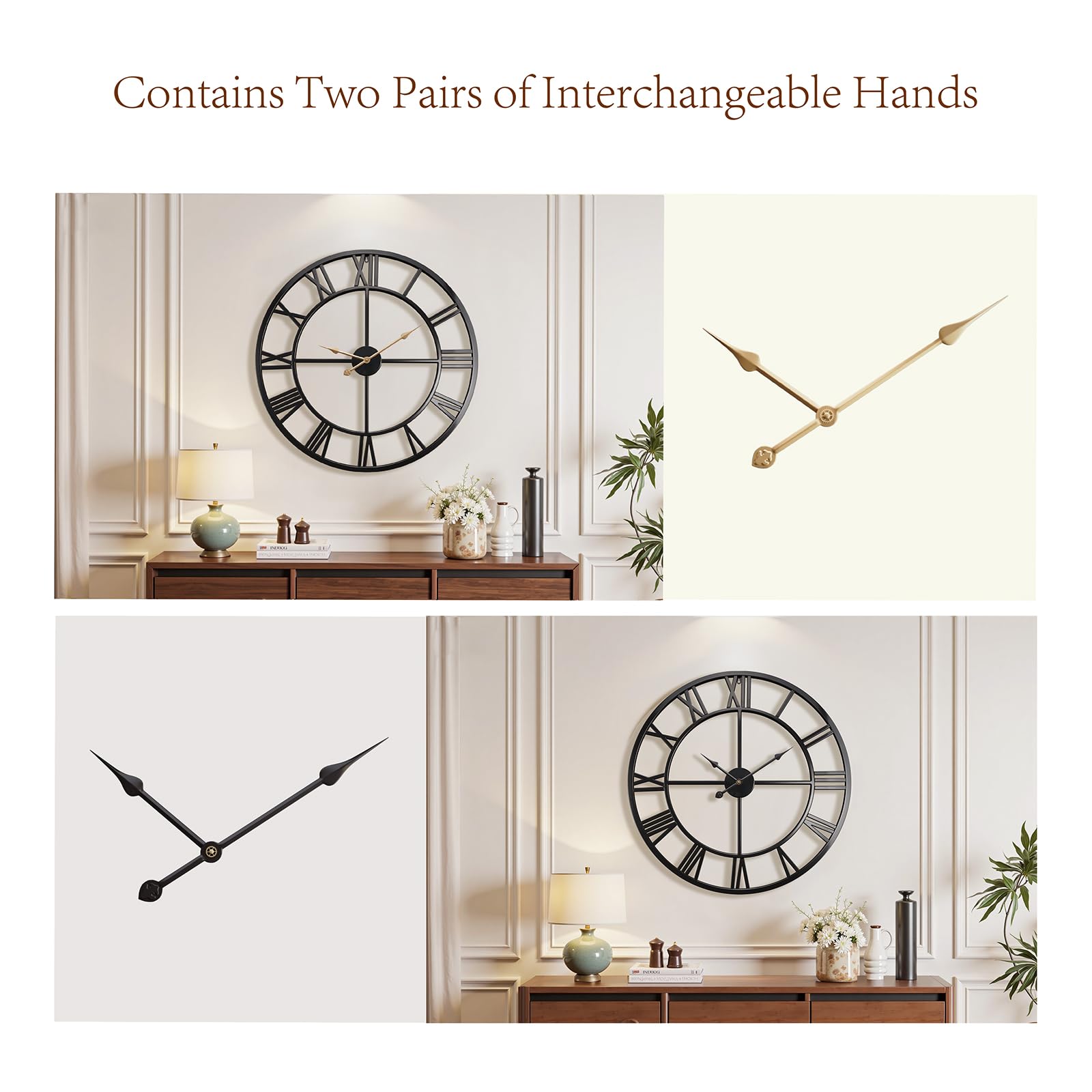 Vantic Roman numerals readable from a distance for quick checks