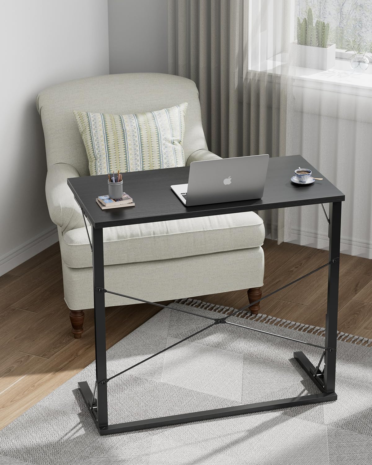Vantic scratch-resistant MDF tabletop cleans easily after daily use.