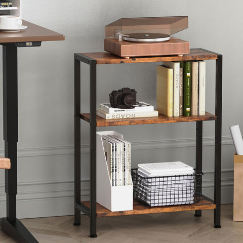 Sofa-side view showing the slim silhouette of the Vantimo table.