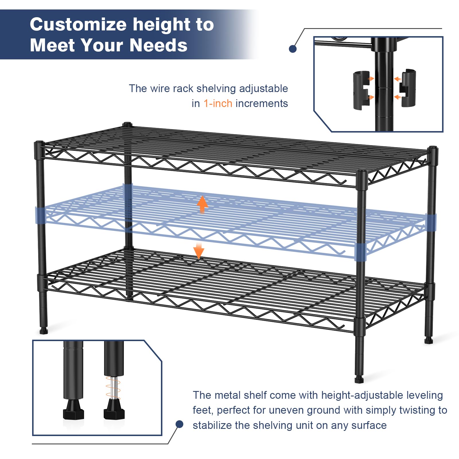 VANZBON kitchen and pantry storage keeps essentials organized.