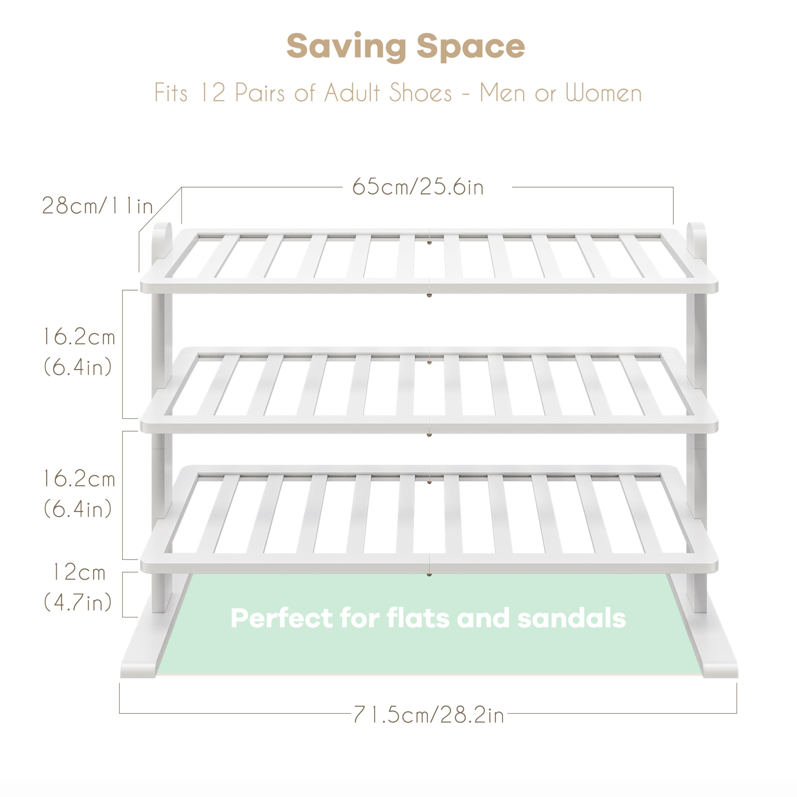 Varhomax shoe rack in closet maximizes space with organized shelves.