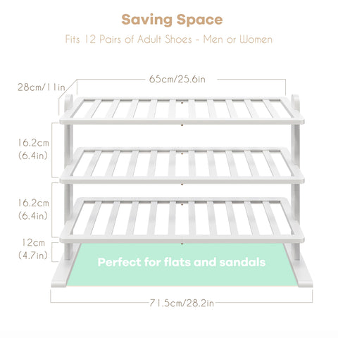 Varhomax shoe rack in closet maximizes space with organized shelves.