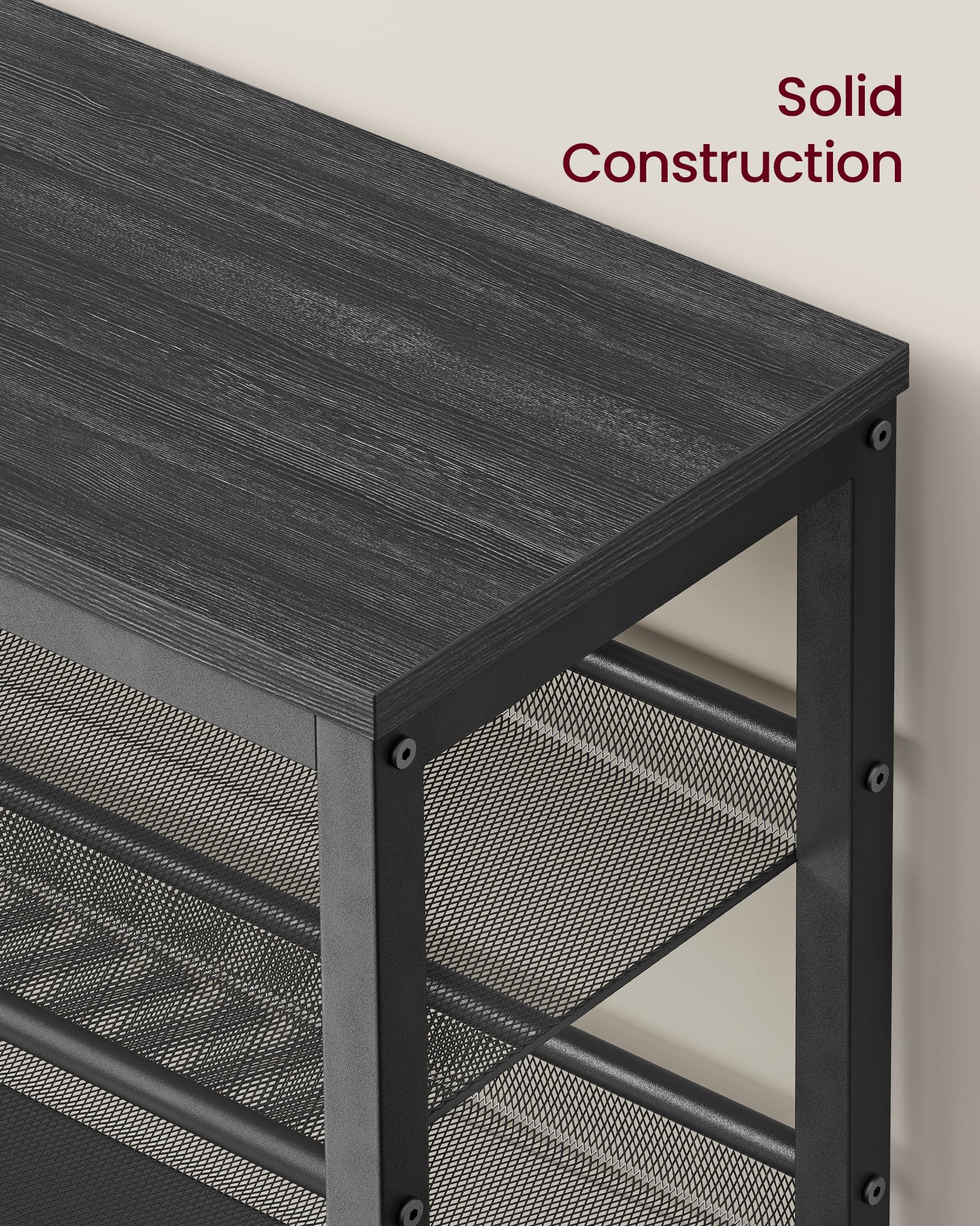 VASAGLE 3-Tier Shoe Rack Bench dimensions 39-4 by 19-7 with 11 depth.