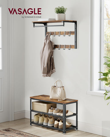 VASAGLE 3-Tier Shoe Rack mesh shelves detail highlighting ventilation and weight support