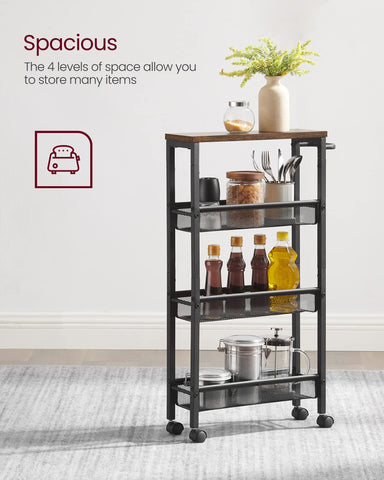 VASAGLE 360-degree swivel casters allow smooth maneuvering.