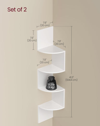 VASAGLE 4-tier shelf with durable per-tier support for books and decor