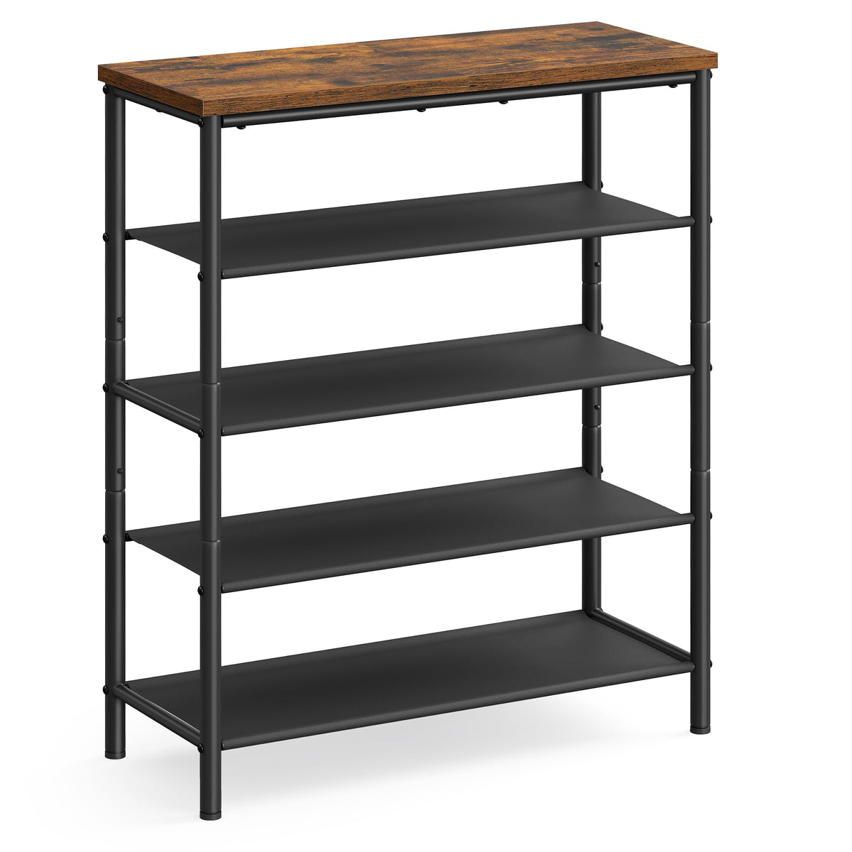 VASAGLE 5-Tier Shoe Rack in entryway shows space-saving organization for shoes.
