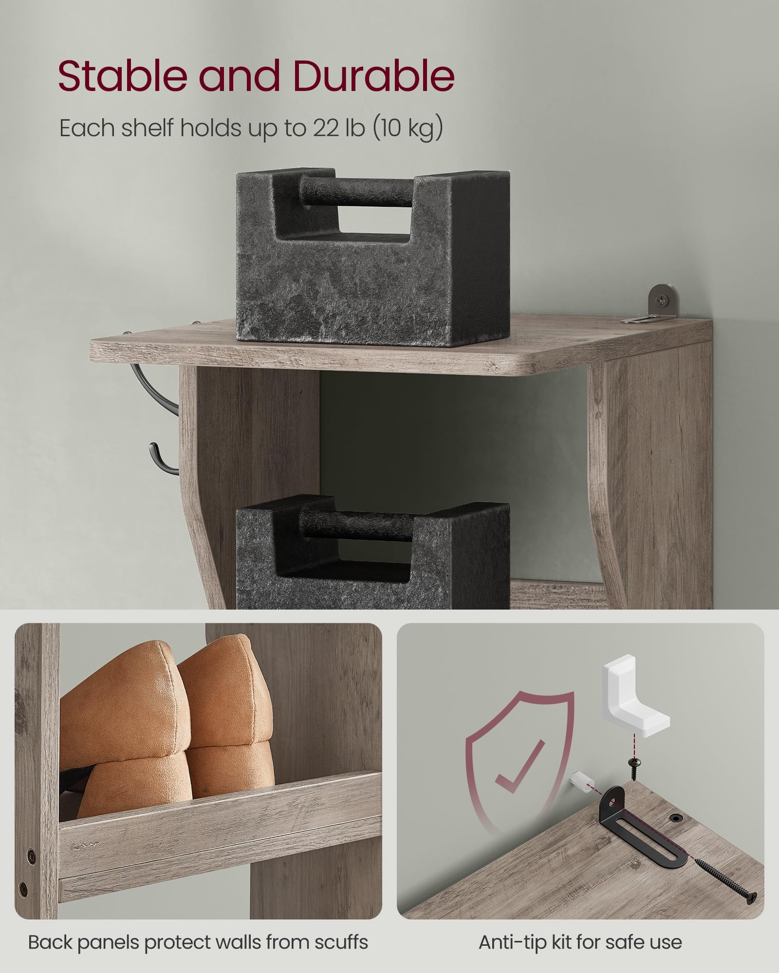 Anti-tip kit adds safety for busy homes.