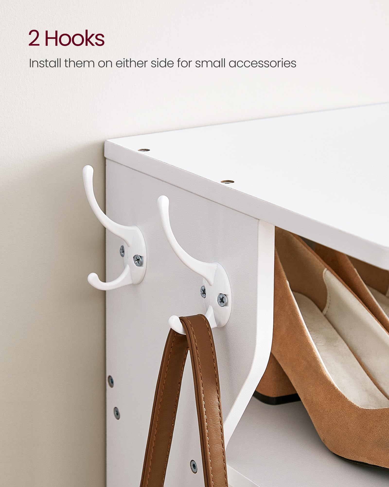 VASAGLE durable particleboard shelves support up to 22 lb per shelf