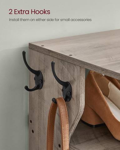 Raised back protects walls from scuff marks.